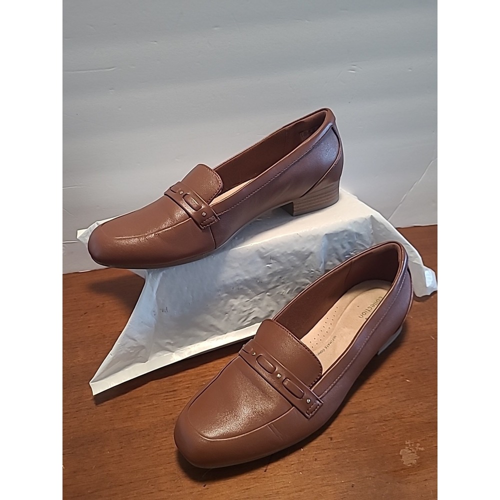 CLARKS‎ COLLECTION Women's Juliet Bay Slip-On Loafer Flats SIZE 11M Brown